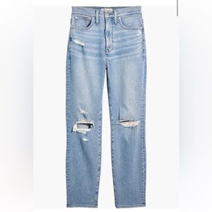 Madewell ripped high waist mom jeans